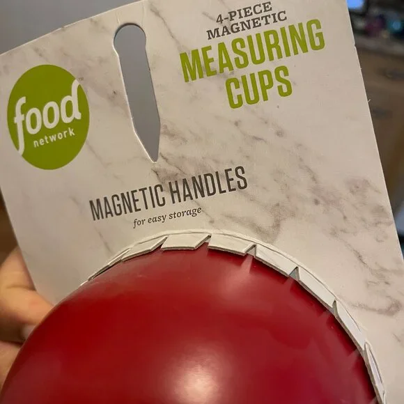 HEAVY World Market Ceramic Bowl + 2 Food Network Magnetic Measuring Cup Sets - Picture 11 of 14